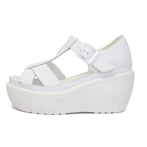 Dr. Martens Adaya White Chunky Platform Sandals